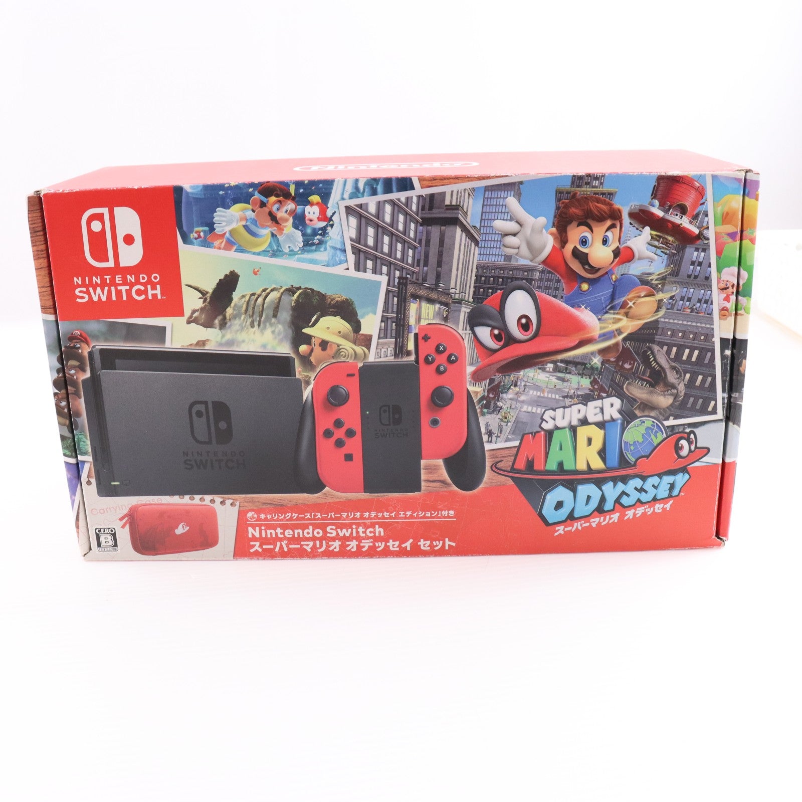 【中古即納】[Switch] (本体)(保護フィルム無し) Nintendo Switch(ニンテンドースイッチ) スーパーマリオ オデッセイセット 任天堂(HAC-S-KADEE)(20171027)
