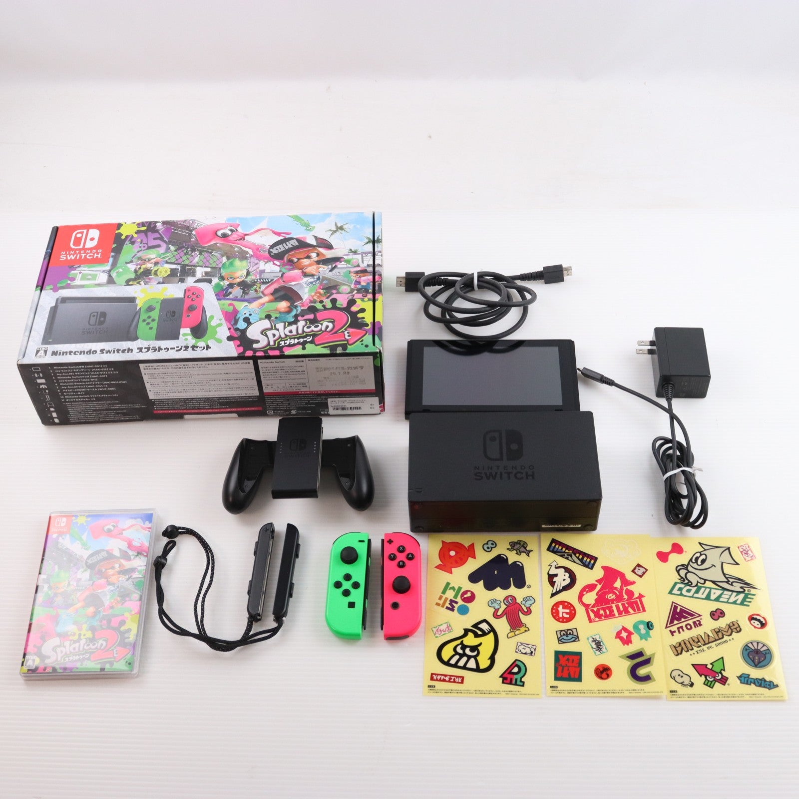【中古即納】[Switch] (本体) Nintendo Switch(ニンテンドースイッチ) スプラトゥーン2セット 任天堂(HAC-S-KACEA)(20170721)