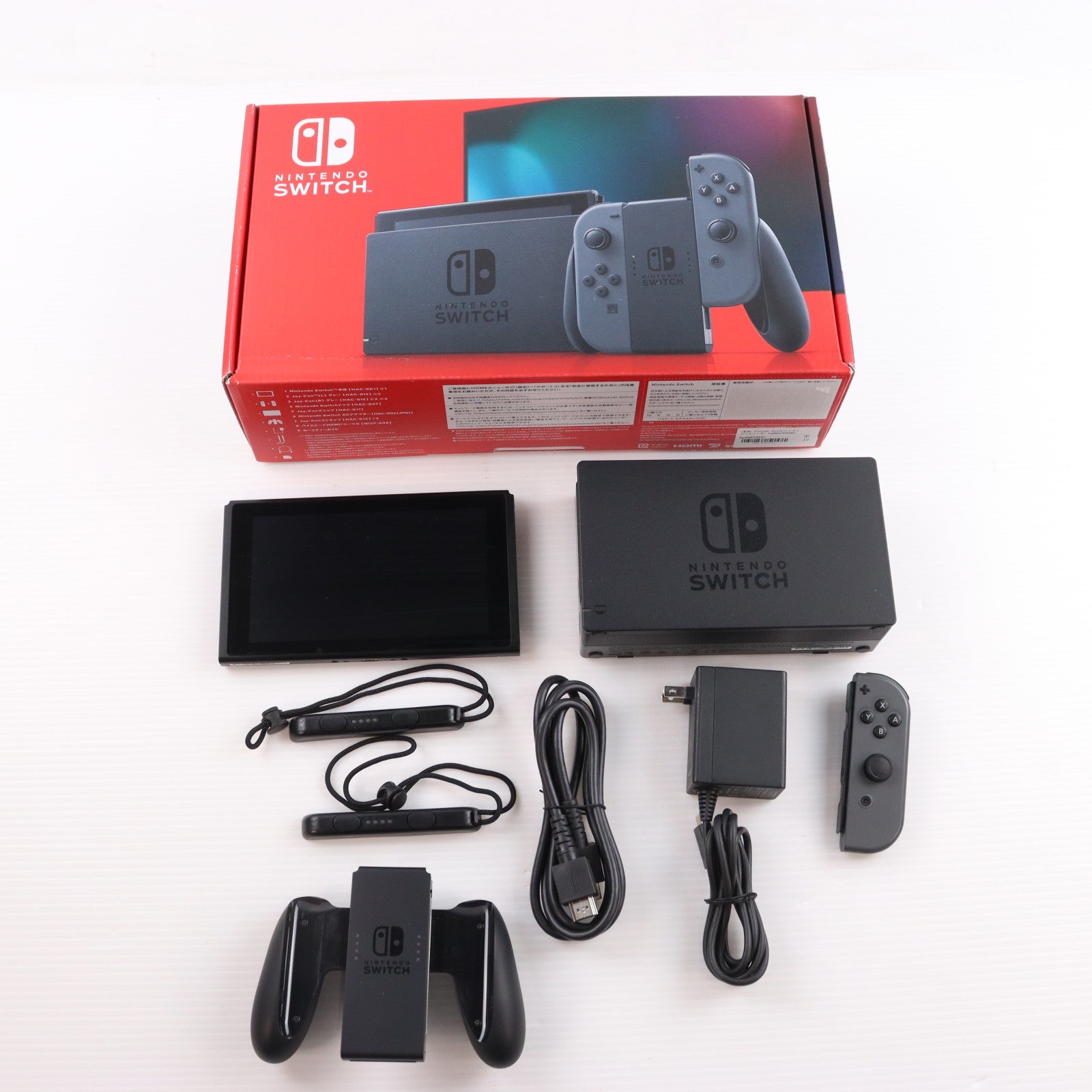 【中古即納】[Switch] (本体) Nintendo Switch(ニンテンドースイッチ) Joy-Con(L)/R グレー 任天堂(HAD-S-KAAAA)(20190830)