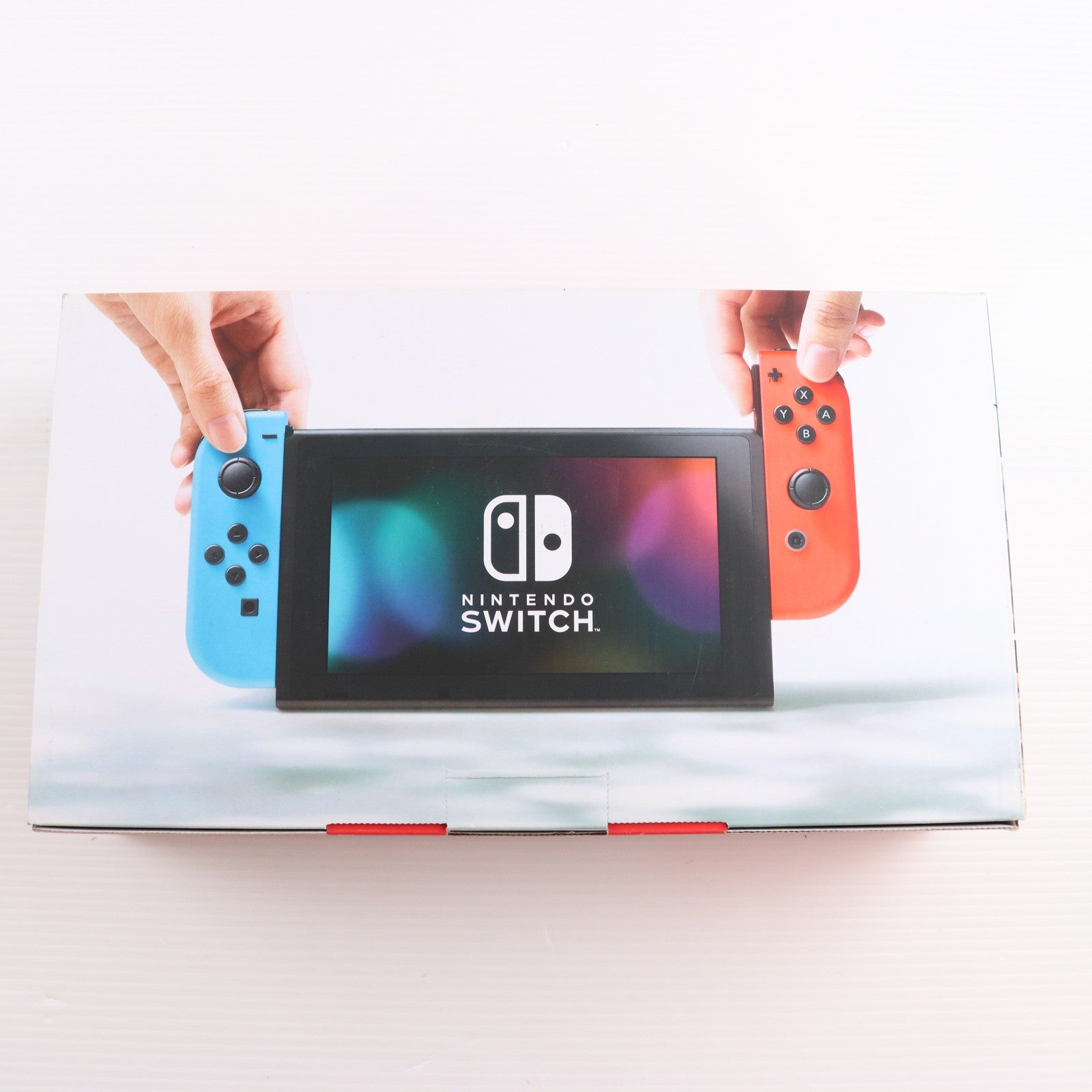 【中古即納】[Switch] (本体) Nintendo Switch(ニンテンドースイッチ) Joy-Con(L) ネオンブルー/R ネオンレッド 任天堂(HAC-S-KABAA)(20170303)