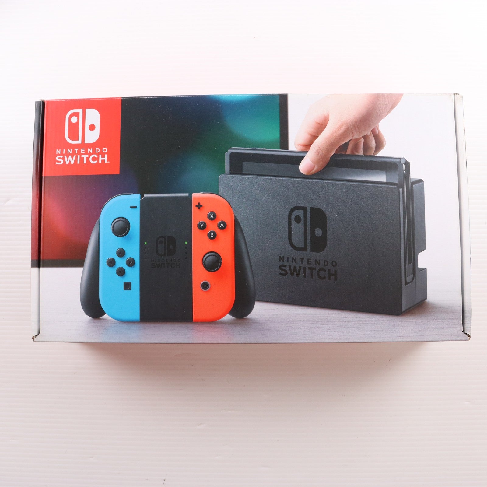 【中古即納】[Switch] (本体) Nintendo Switch(ニンテンドースイッチ) Joy-Con(L) ネオンブルー/R ネオンレッド 任天堂(HAC-S-KABAA)(20170303)