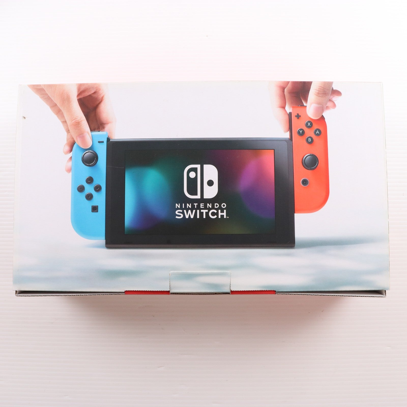 【中古即納】[Switch] (本体) Nintendo Switch(ニンテンドースイッチ) Joy-Con(L) ネオンブルー/R ネオンレッド 任天堂(HAC-S-KABAA)(20170303)
