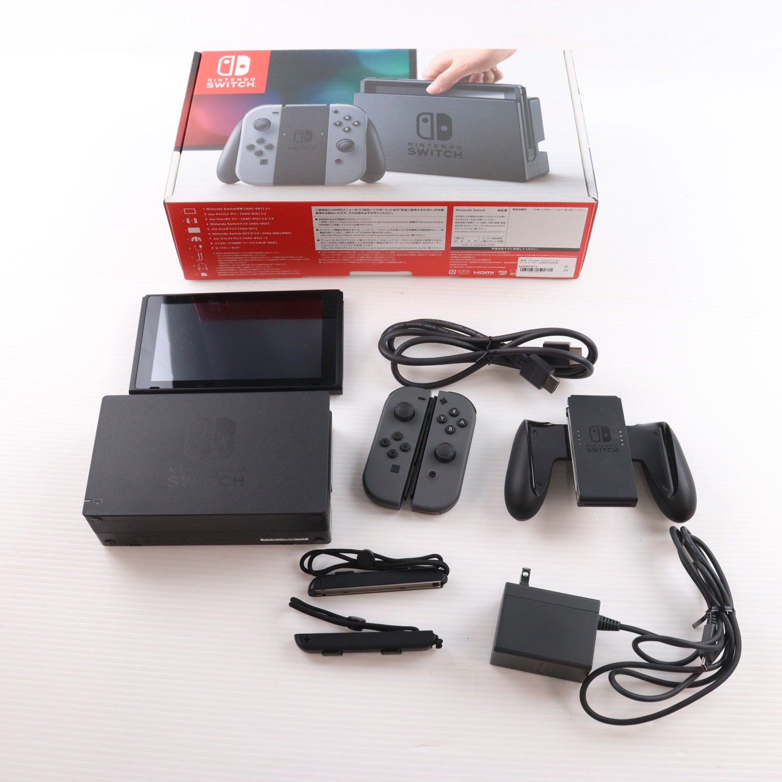 【中古即納】[Switch] (本体) Nintendo Switch(ニンテンドースイッチ) Joy-Con(L)/R グレー 任天堂(HAC-S-KAAAA)(20170303)