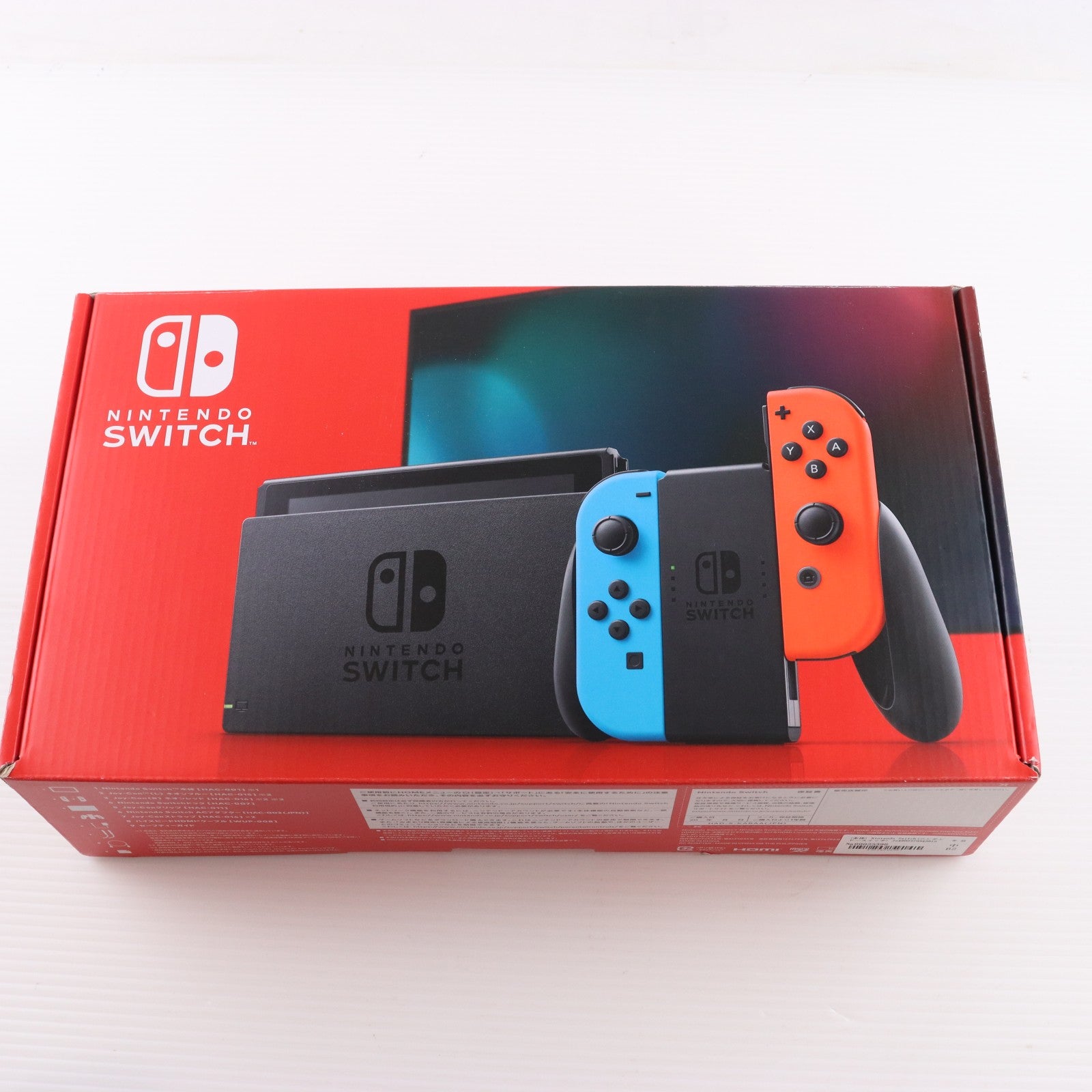 【中古即納】[Switch] (本体) Nintendo Switch(ニンテンドースイッチ) Joy-Con(L) ネオンブルー/(R) ネオンレッド 任天堂(HAD-S-KABAA)(20190830)