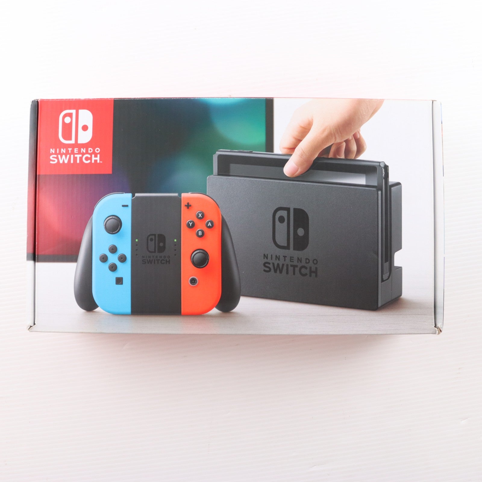 【中古即納】[Switch] (本体) Nintendo Switch(ニンテンドースイッチ) Joy-Con(L) ネオンブルー/R ネオンレッド 任天堂(HAC-S-KABAA)(20170303)