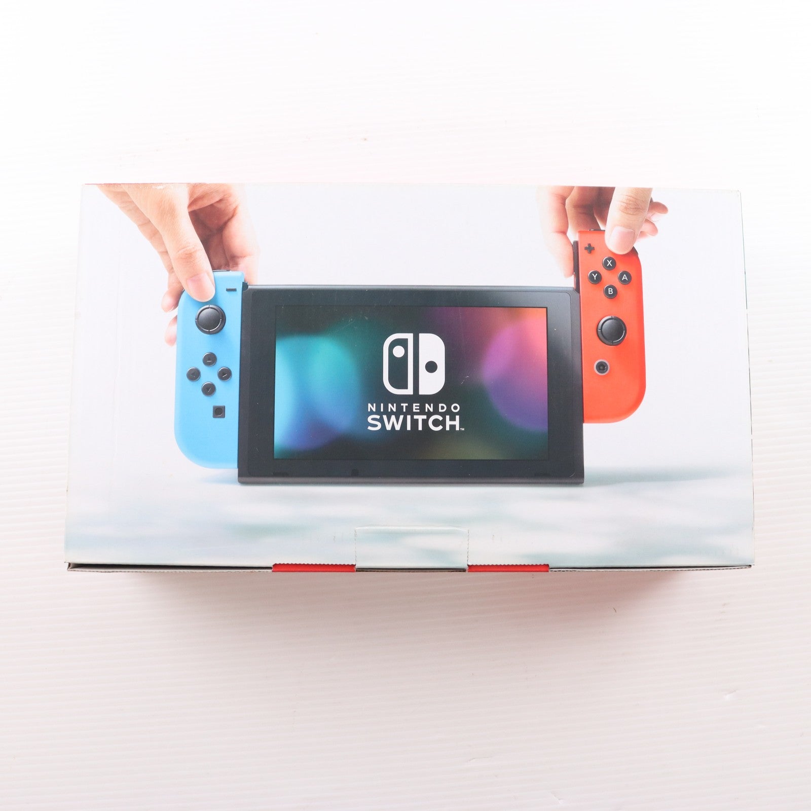 【中古即納】[Switch] (本体) Nintendo Switch(ニンテンドースイッチ) Joy-Con(L) ネオンブルー/R ネオンレッド 任天堂(HAC-S-KABAA)(20170303)