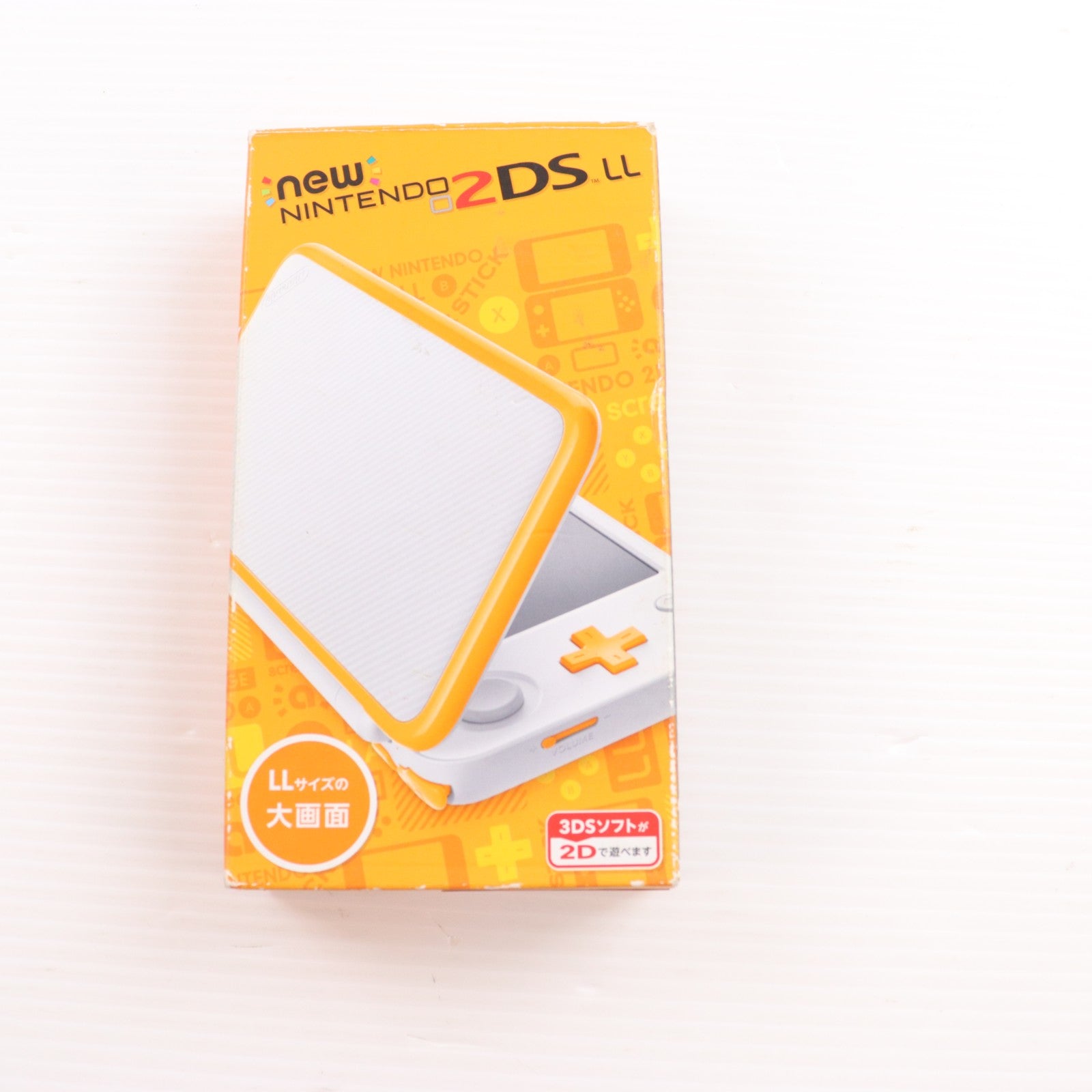 【中古即納】[3DS] (本体) Newニンテンドー2DS LL ホワイト×オレンジ 任天堂(JAN-S-OAAA)(20170713)