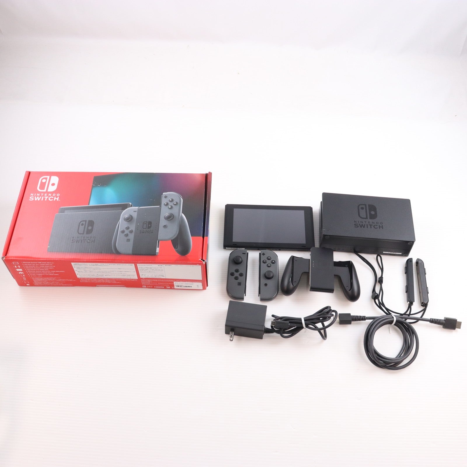 【中古即納】[Switch] (本体) Nintendo Switch(ニンテンドースイッチ) Joy-Con(L)/R グレー 任天堂(HAD-S-KAAAA)(20190830)