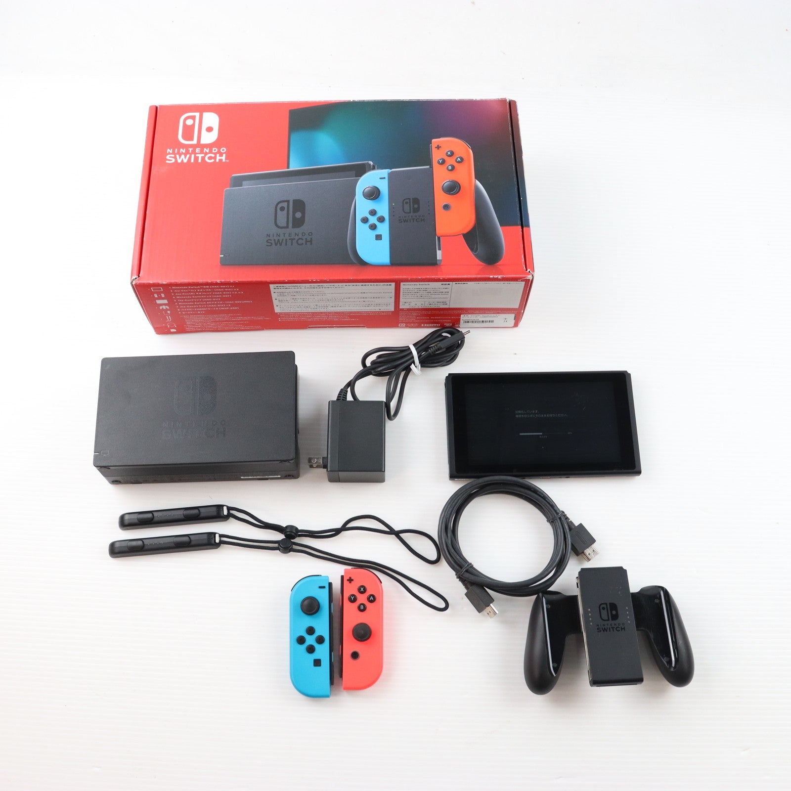 【中古即納】[Switch] (本体) Nintendo Switch(ニンテンドースイッチ) Joy-Con(L) ネオンブルー/(R) ネオンレッド 任天堂(HAD-S-KABAA)(20190830)