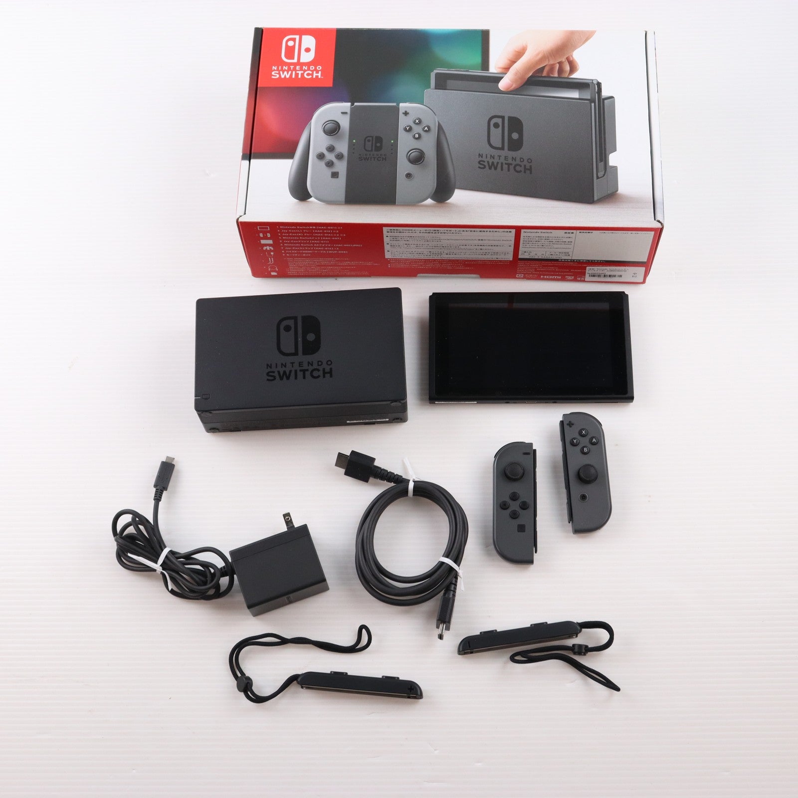 【中古即納】[Switch] (本体) Nintendo Switch(ニンテンドースイッチ) Joy-Con(L)/R グレー 任天堂(HAC-S-KAAAA)(20170303)
