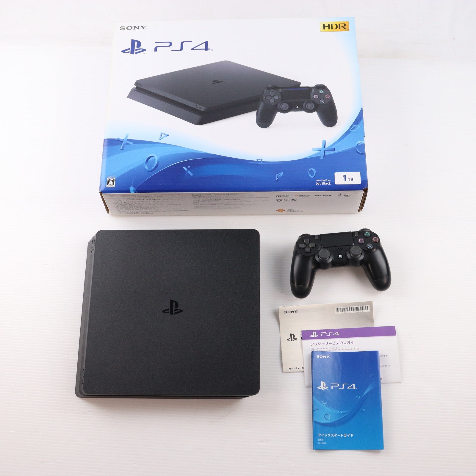 【中古即納】[PS4] (本体) PlayStation 4(プレイステーション4) ジェット・ブラック 1TB SIE(CUH-2200BB01)(20180625)