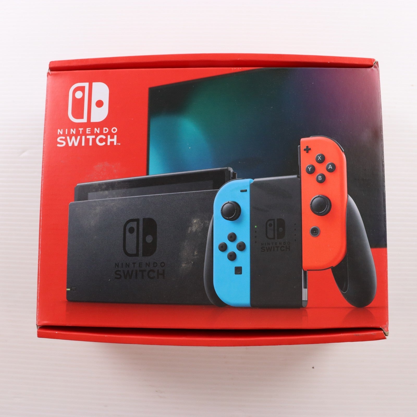 【中古即納】[Switch] (本体) Nintendo Switch(ニンテンドースイッチ) Joy-Con(L) ネオンブルー/R ネオンレッド 任天堂(HAD-S-KABAH)(20190830)