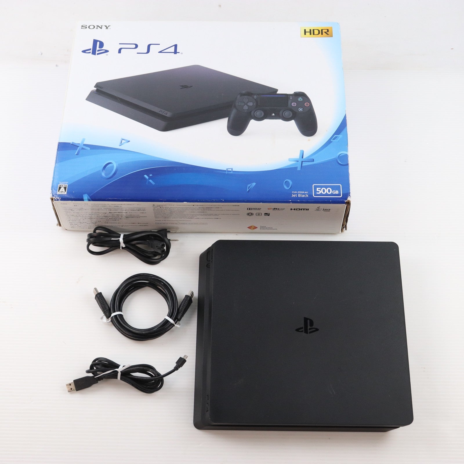 【中古即納】[PS4] (本体) PlayStation 4(プレイステーション4) ジェット・ブラック HDD500GB SIE(CUH-2100AB01)(20170724)