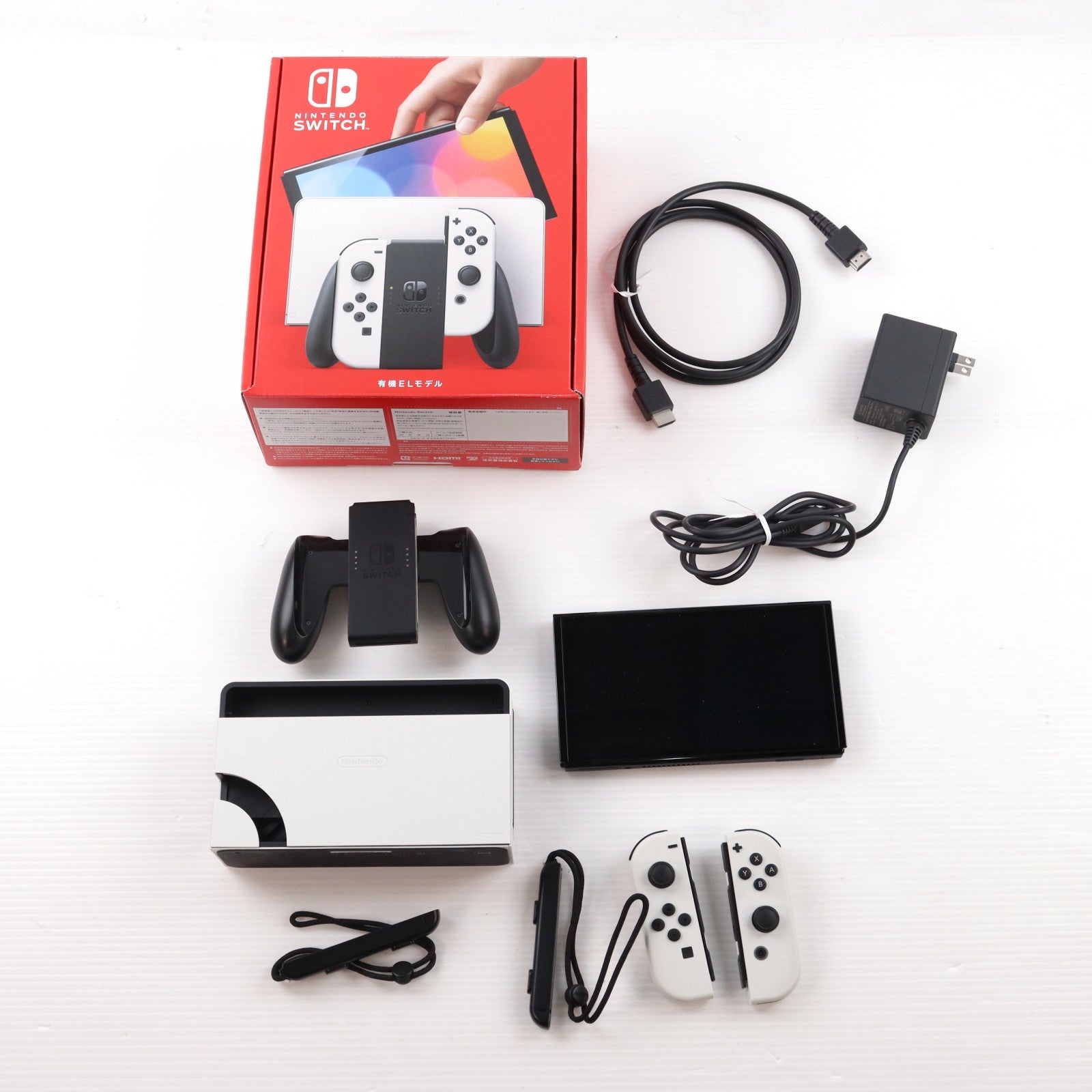 【中古即納】[Switch] (本体) Nintendo Switch(ニンテンドースイッチ) 有機ELモデル Joy-Con(L)/(R) ホワイト 任天堂(HEG-S-KAAAA)(20211008)