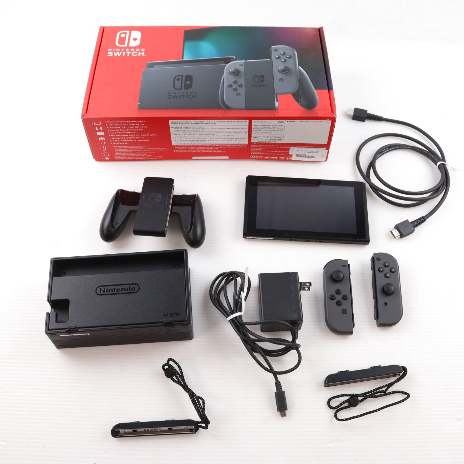 【中古即納】[Switch] (本体) Nintendo Switch(ニンテンドースイッチ) Joy-Con(L)/R グレー 任天堂(HAD-S-KAAAA)(20190830)