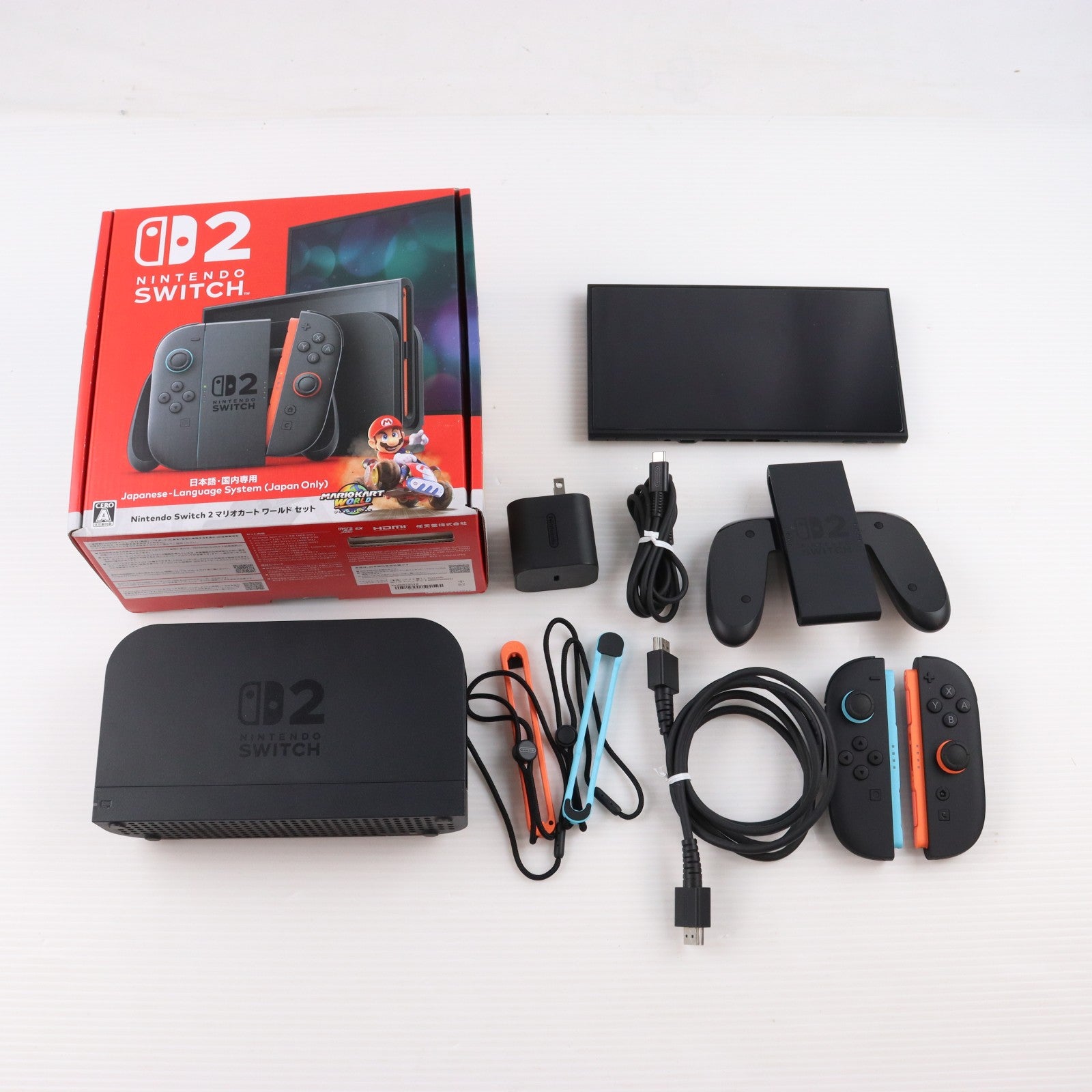 【中古即納】[Switch2] (本体)(ソフト無し) Nintendo Switch 2(ニンテンドースイッチ2)(日本語・国内専用) マリオカート ワールド セット 任天堂(BEE-S-KB6PA)(20250605)