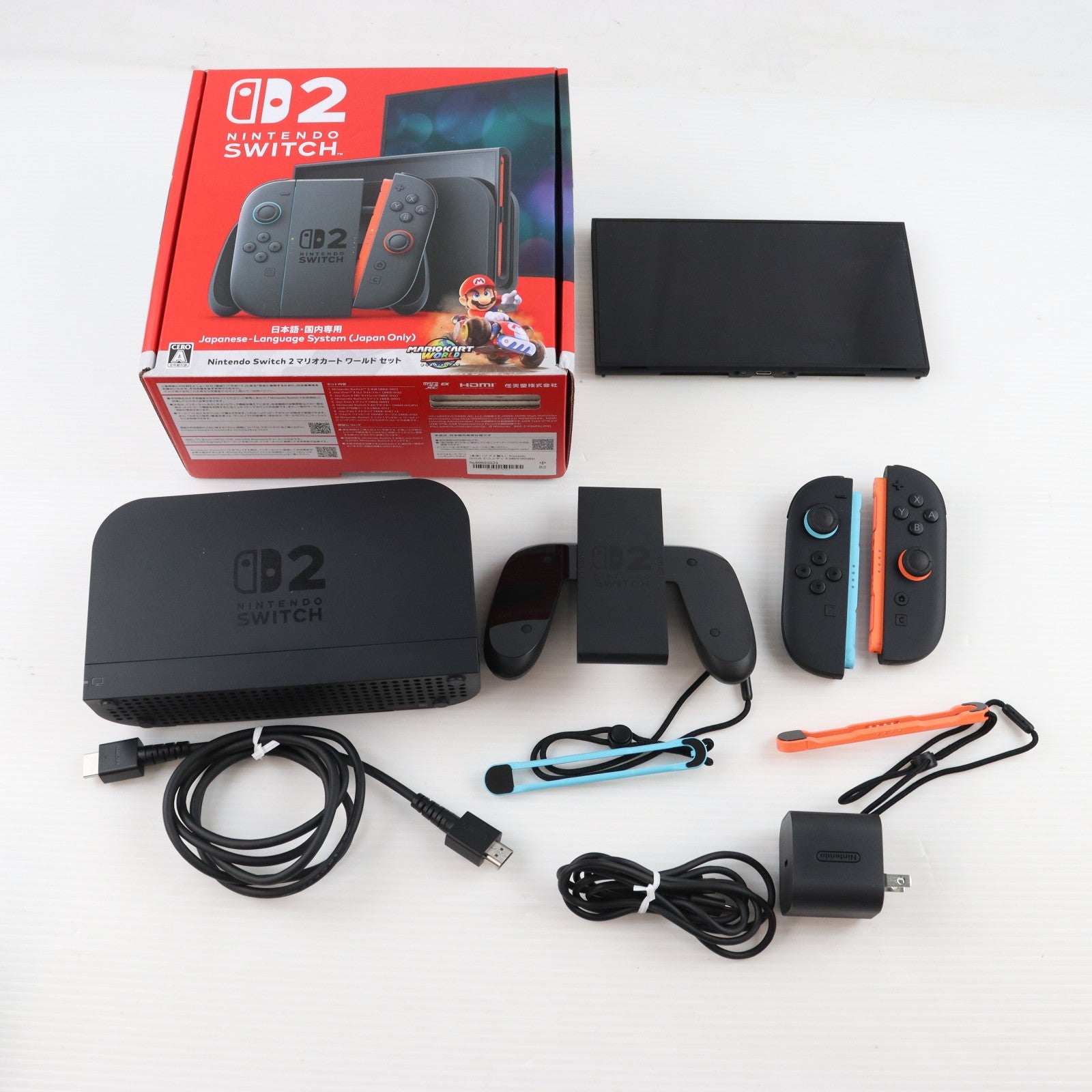 【中古即納】[Switch2] (本体)(ソフト無し) Nintendo Switch 2(ニンテンドースイッチ2)(日本語・国内専用) マリオカート ワールド セット 任天堂(BEE-S-KB6PA)(20250605)