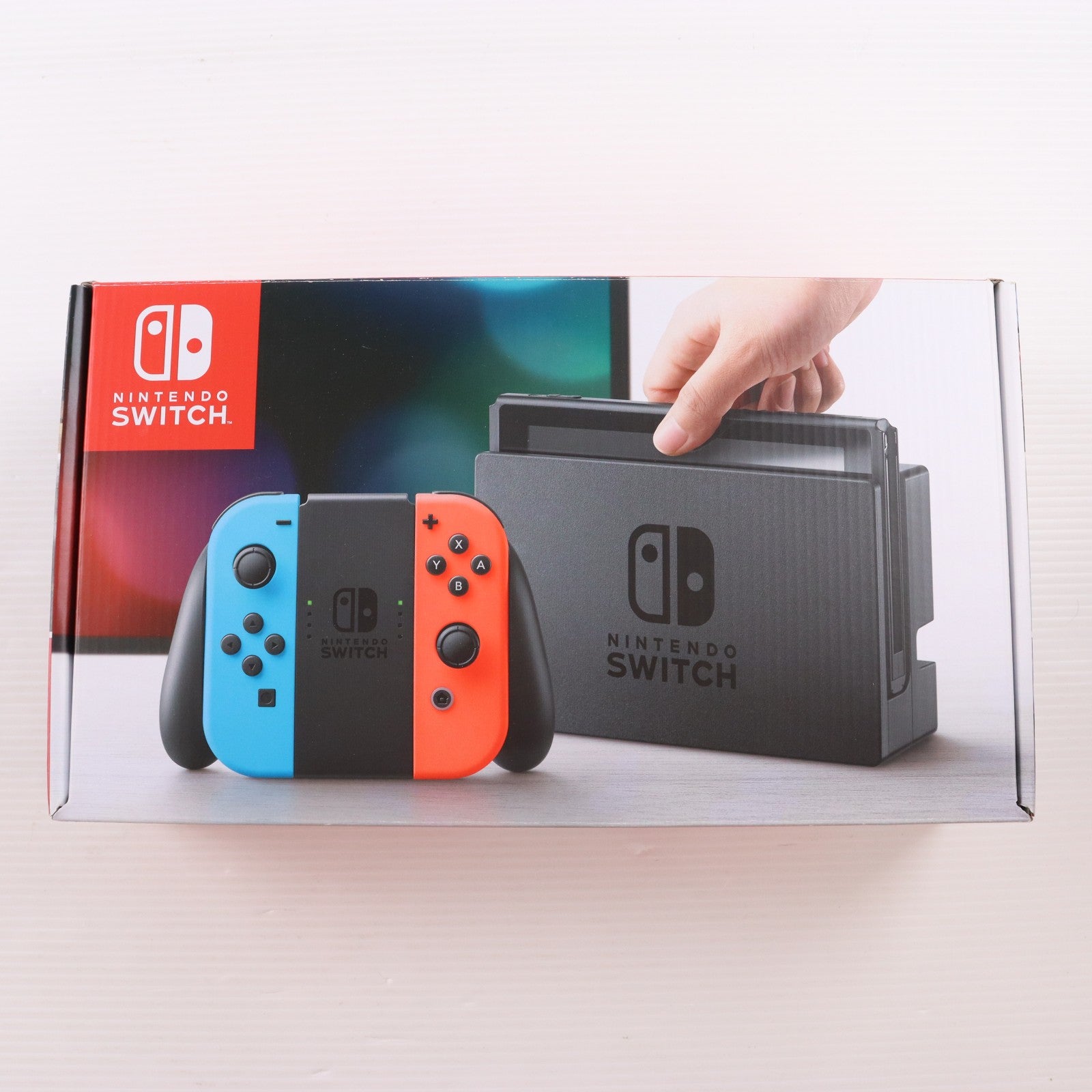 【中古即納】[Switch] (本体) Nintendo Switch(ニンテンドースイッチ) Joy-Con(L) ネオンブルー/R ネオンレッド 任天堂(HAC-S-KABAA)(20170303)