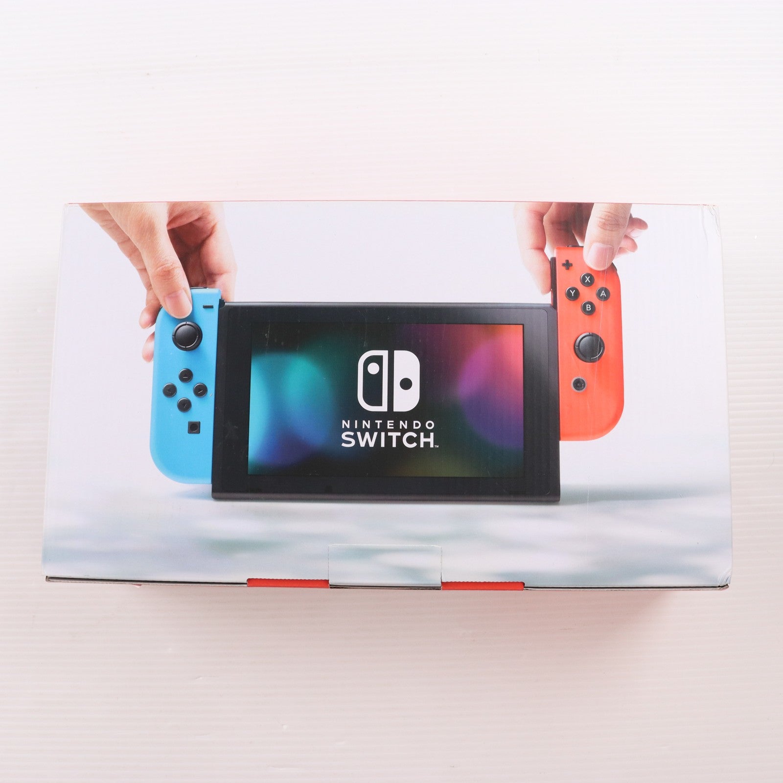 【中古即納】[Switch] (本体) Nintendo Switch(ニンテンドースイッチ) Joy-Con(L) ネオンブルー/R ネオンレッド 任天堂(HAC-S-KABAA)(20170303)