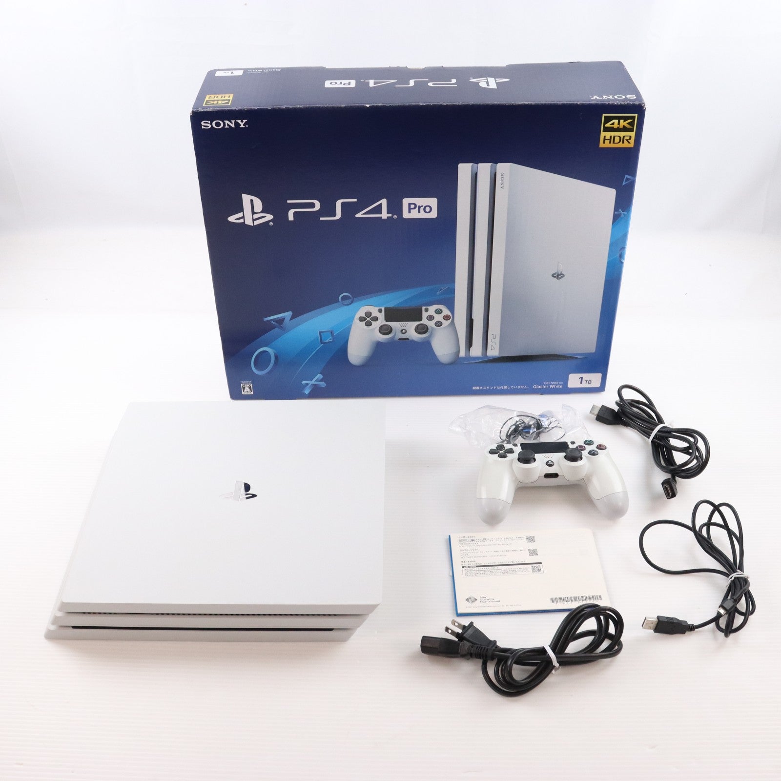 【中古即納】[PS4] (本体) PlayStation4 Pro(プレイステーション4 プロ) グレイシャー・ホワイト HDD1TB SIE(CUH-7000BB02)(20170906)