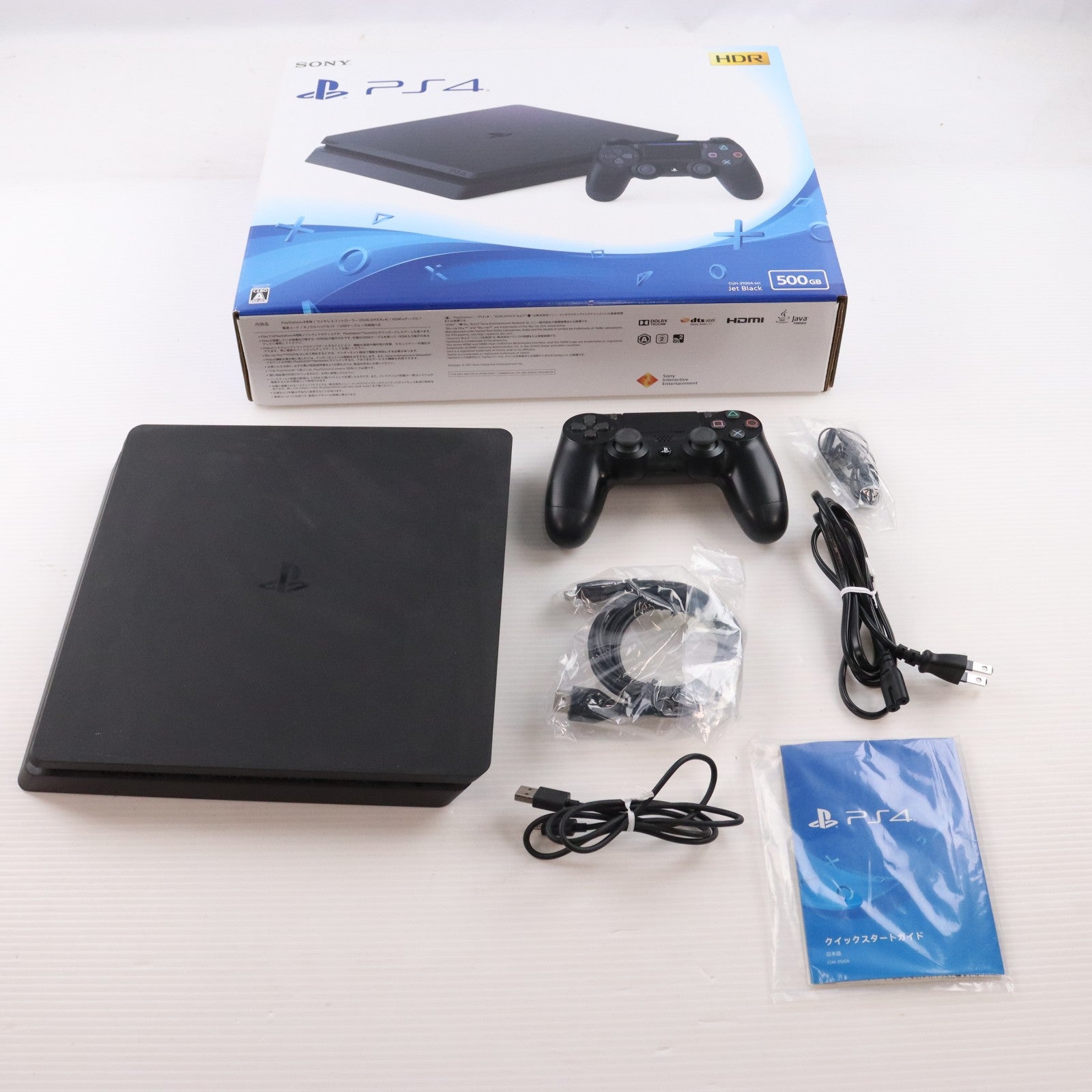 【中古即納】[PS4] (本体) PlayStation 4(プレイステーション4) ジェット・ブラック HDD500GB SIE(CUH-2100AB01)(20170724)