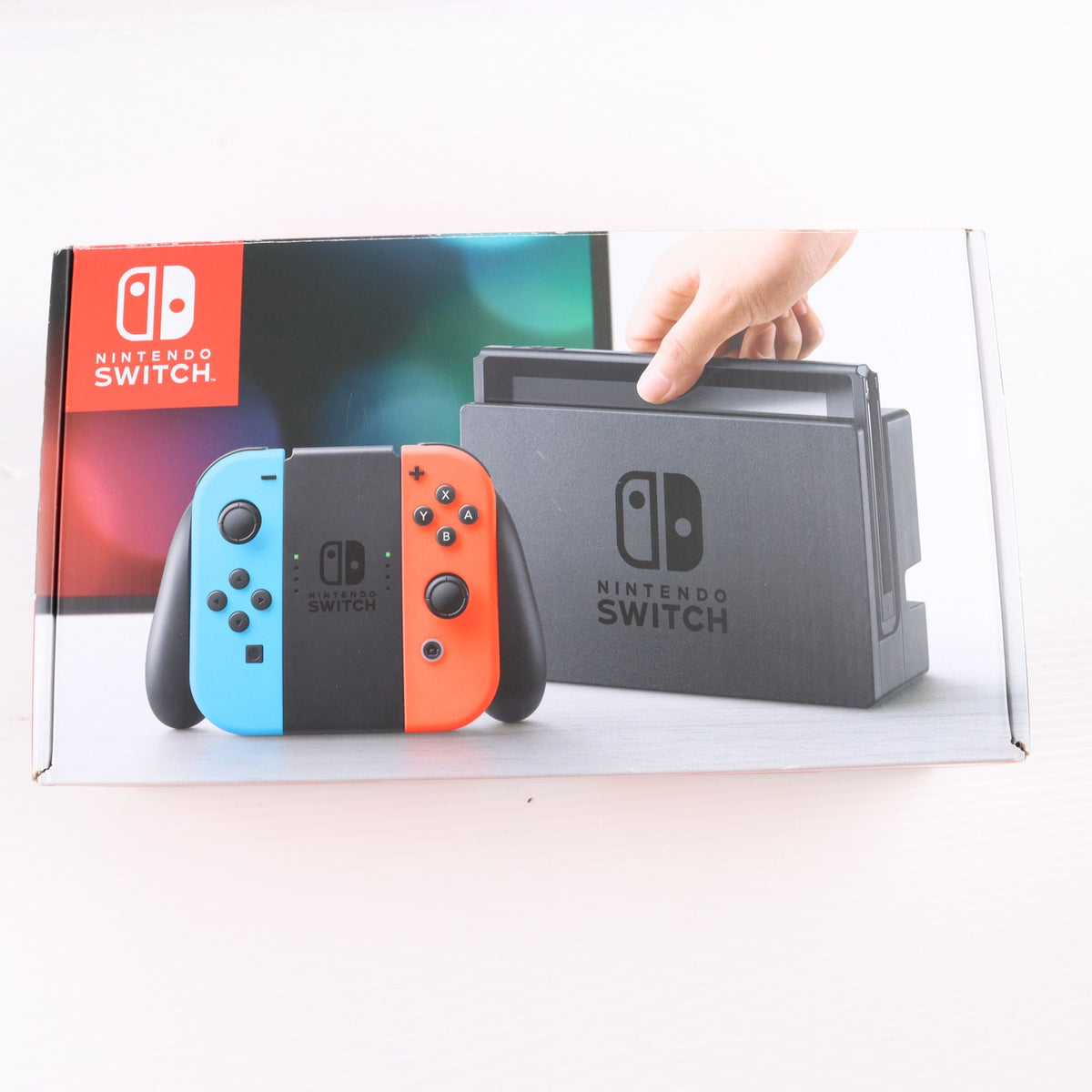 【中古即納】[Switch] (本体) Nintendo Switch(ニンテンドースイッチ) Joy-Con(L) ネオンブルー/R ネオンレッド 任天堂(HAC-S-KABAA)(20170303)