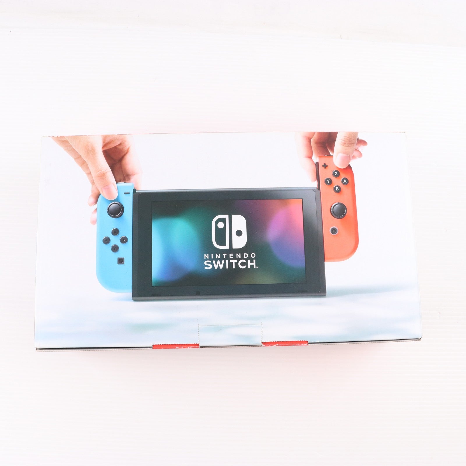 【中古即納】[Switch] (本体) Nintendo Switch(ニンテンドースイッチ) Joy-Con(L) ネオンブルー/R ネオンレッド 任天堂(HAC-S-KABAA)(20170303)