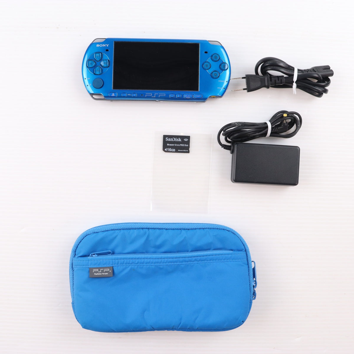 【中古即納】[PSP] (本体) PlayStation Portable(プレイステーション・ポータブル) バリューパック バイブラント・ブルー SCE(PSPJ-30002)(20090305)