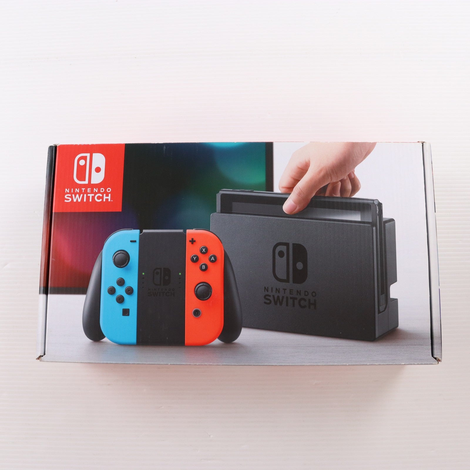 【中古即納】[Switch] (本体) Nintendo Switch(ニンテンドースイッチ) Joy-Con(L) ネオンブルー/R ネオンレッド 任天堂(HAC-S-KABAA)(20170303)