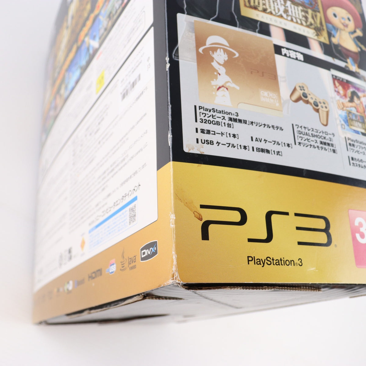 【中古即納】[PS3] (本体) PlayStation 3(プレイステーション3) ワンピース 海賊無双 GOLD EDITION HDD320GB SCE(CEJH-10021)(20120301)