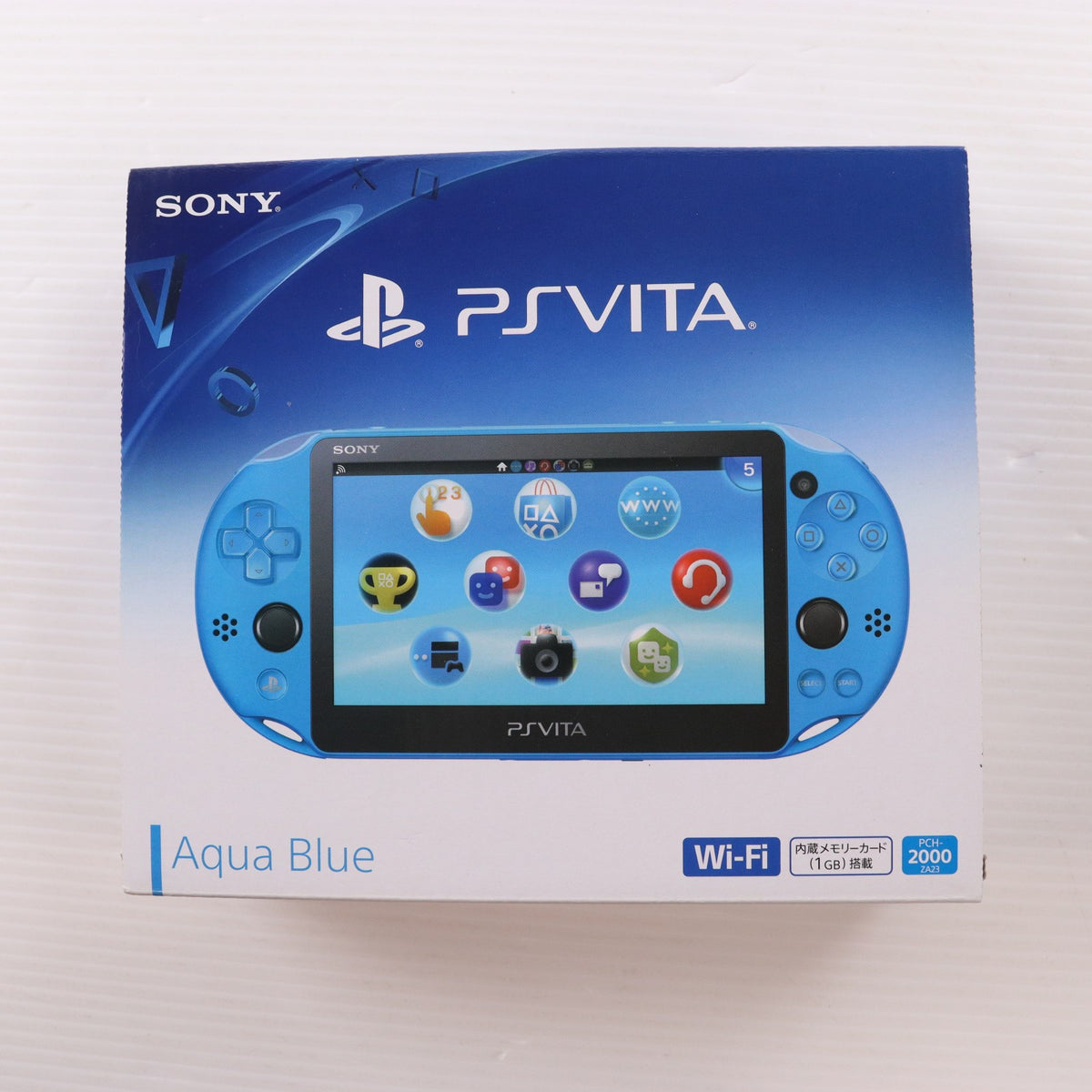 【中古即納】[PSVita] (本体) PlayStation Vita(プレイステーション ヴィータ) Wi-Fiモデル アクア・ブルー SCE(PCH-2000ZA23)(20150917)
