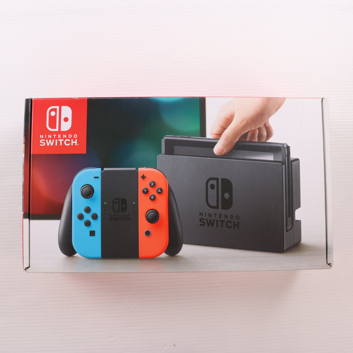 【中古即納】[Switch] (本体) Nintendo Switch(ニンテンドースイッチ) Joy-Con(L) ネオンブルー/R ネオンレッド 任天堂(HAC-S-KABAA)(20170303)