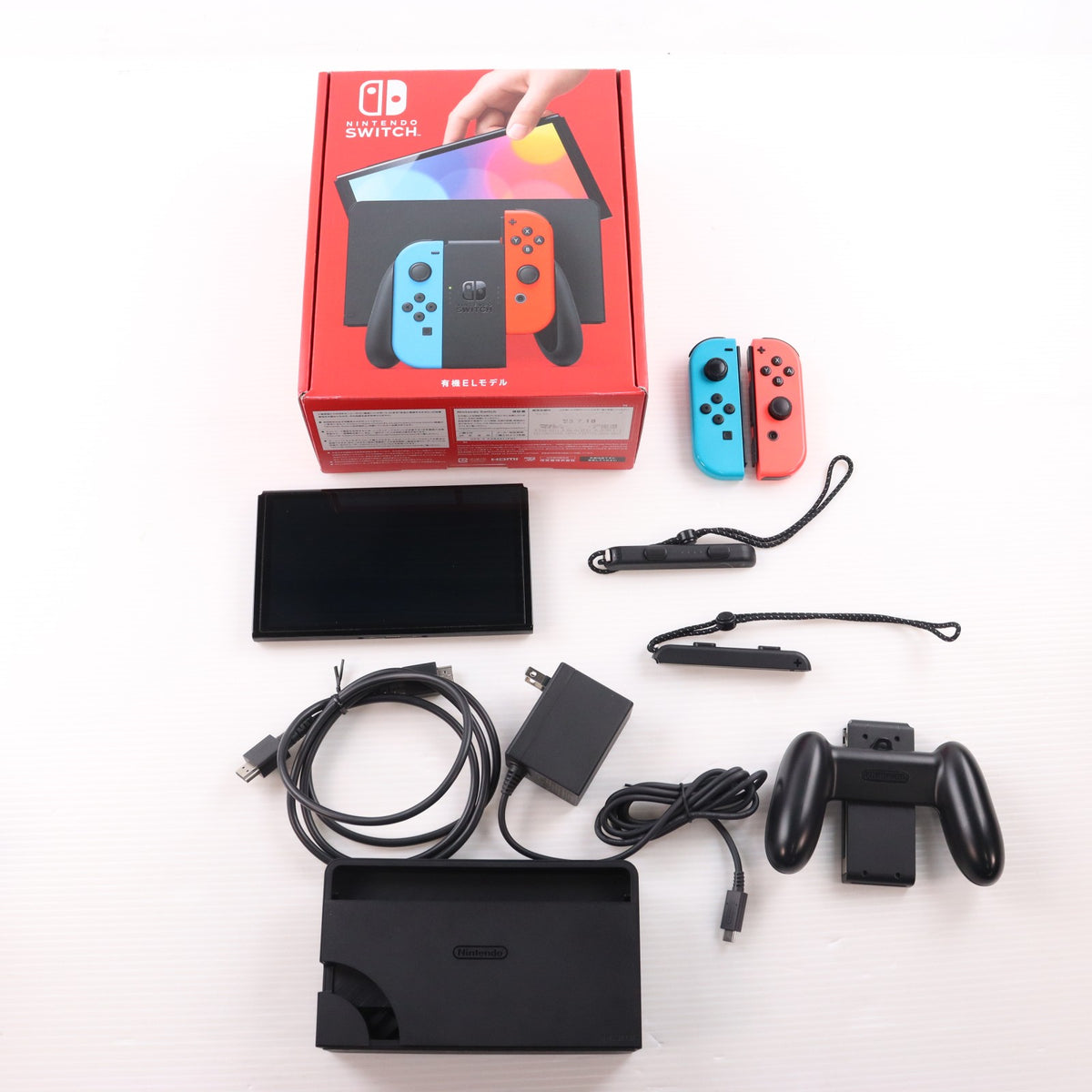 【中古即納】[Switch] (本体) Nintendo Switch(ニンテンドースイッチ) 有機ELモデル Joy-Con(L) ネオンブルー/(R) ネオンレッド 任天堂(HEG-S-KABAA)(20211008)