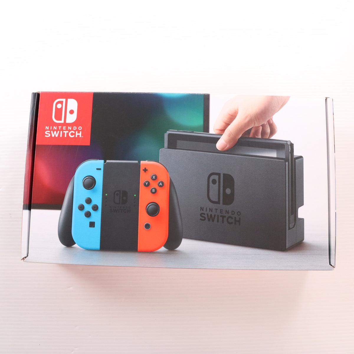【中古即納】[Switch] (本体) Nintendo Switch(ニンテンドースイッチ) Joy-Con(L) ネオンブルー/R ネオンレッド 任天堂(HAC-S-KABAA)(20170303)
