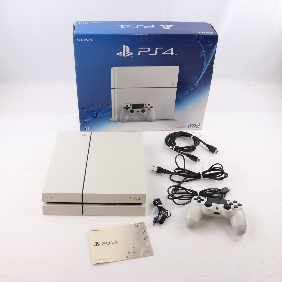 【中古即納】[PS4] (本体) PlayStation 4(プレイステーション4) グレイシャー・ホワイト HDD500GB SCE(CUH-1200AB02)(20150625)