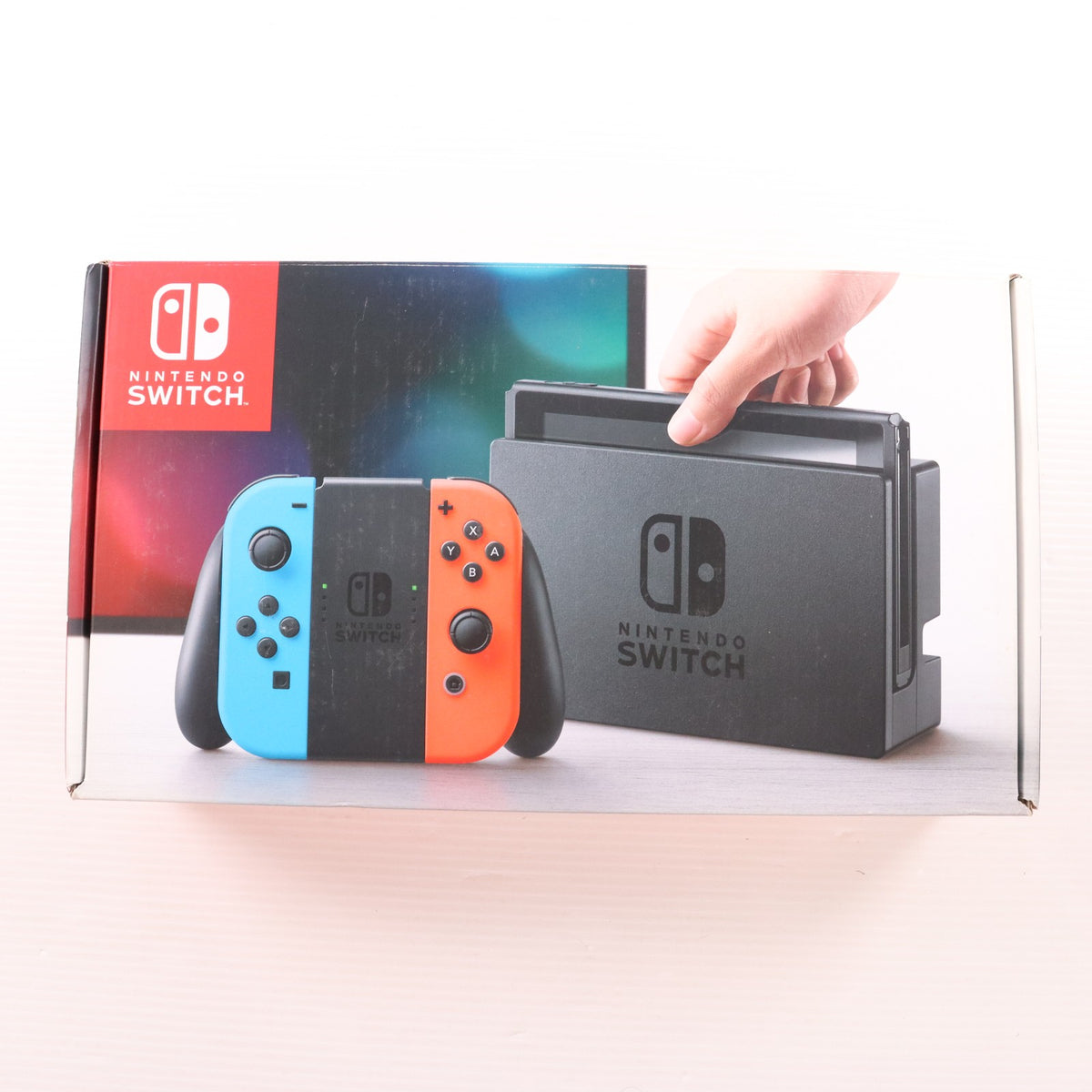 【中古即納】[Switch] (本体) Nintendo Switch(ニンテンドースイッチ) Joy-Con(L) ネオンブルー/R ネオンレッド 任天堂(HAC-S-KABAA)(20170303)