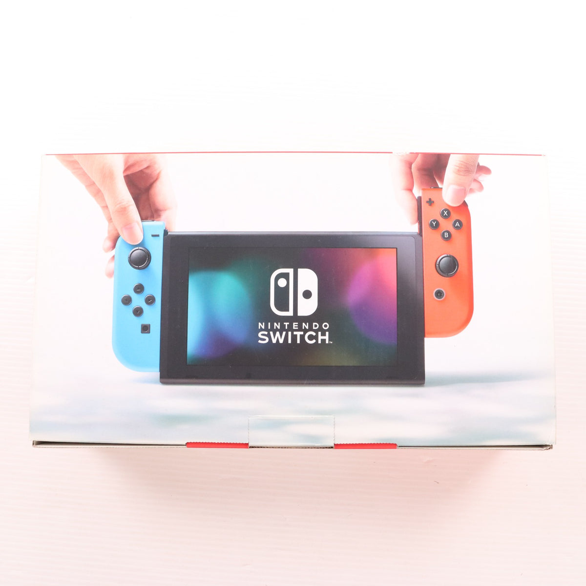 【中古即納】[Switch] (本体) Nintendo Switch(ニンテンドースイッチ) Joy-Con(L) ネオンブルー/R ネオンレッド 任天堂(HAC-S-KABAA)(20170303)