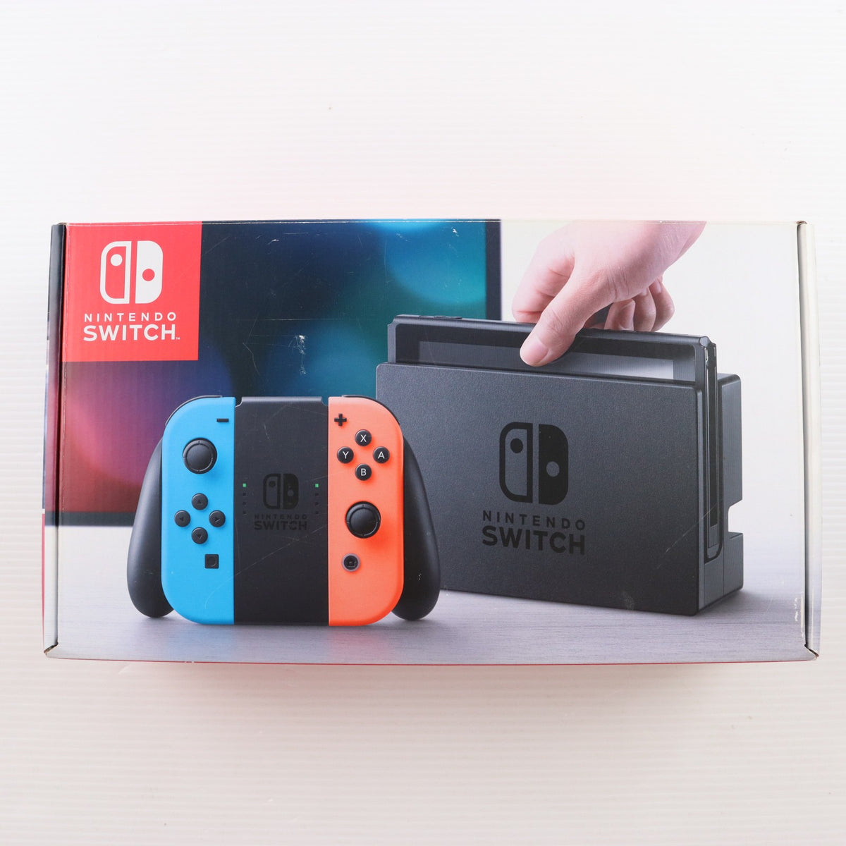 【中古即納】[Switch] (本体) Nintendo Switch(ニンテンドースイッチ) Joy-Con(L) ネオンブルー/R ネオンレッド 任天堂(HAC-S-KABAA)(20170303)