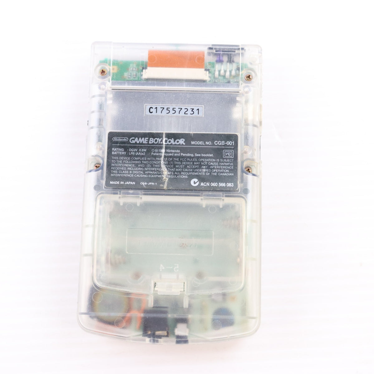 【中古即納】[GBC] (本体) GAMEBOY COLOR(ゲームボーイカラー) クリア 任天堂(CGB-001)(19981021)