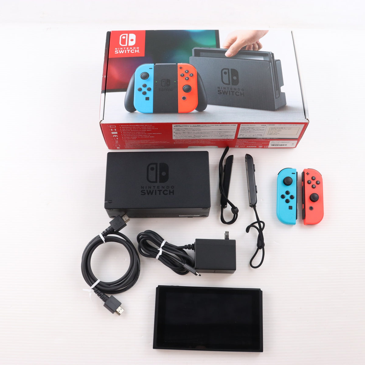 【中古即納】[Switch] (本体) Nintendo Switch(ニンテンドースイッチ) Joy-Con(L) ネオンブルー/R ネオンレッド 任天堂(HAC-S-KABAA)(20170303)