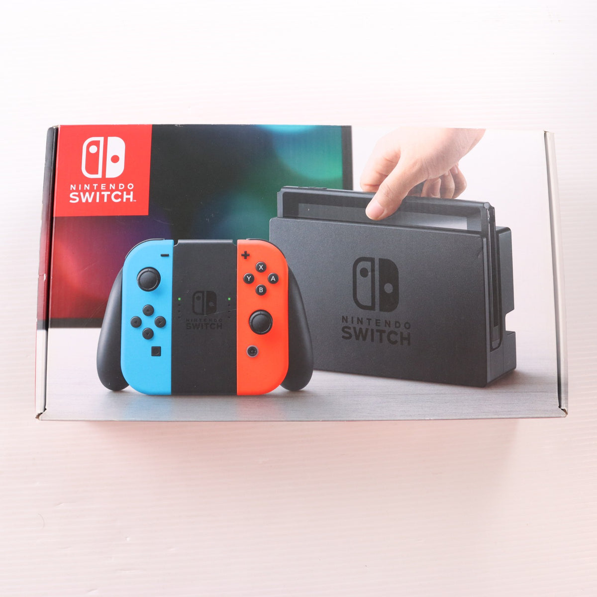 【中古即納】[Switch] (本体) Nintendo Switch(ニンテンドースイッチ) Joy-Con(L) ネオンブルー/R ネオンレッド 任天堂(HAC-S-KABAA)(20170303)