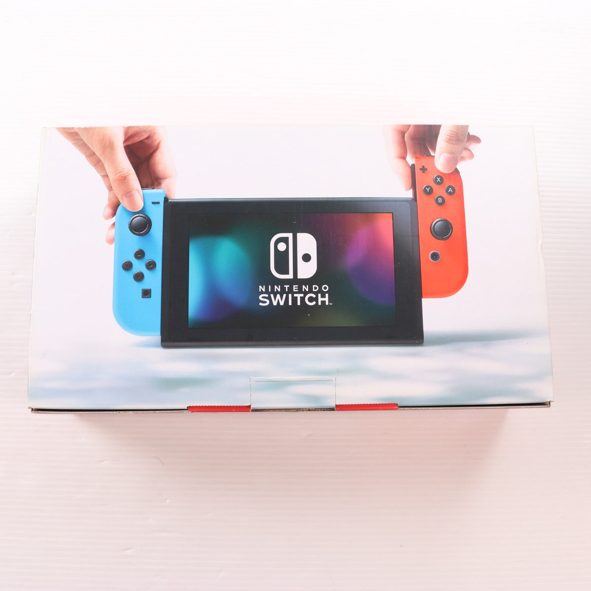 【中古即納】[Switch] (本体) Nintendo Switch(ニンテンドースイッチ) Joy-Con(L) ネオンブルー/R ネオンレッド 任天堂(HAC-S-KABAA)(20170303)