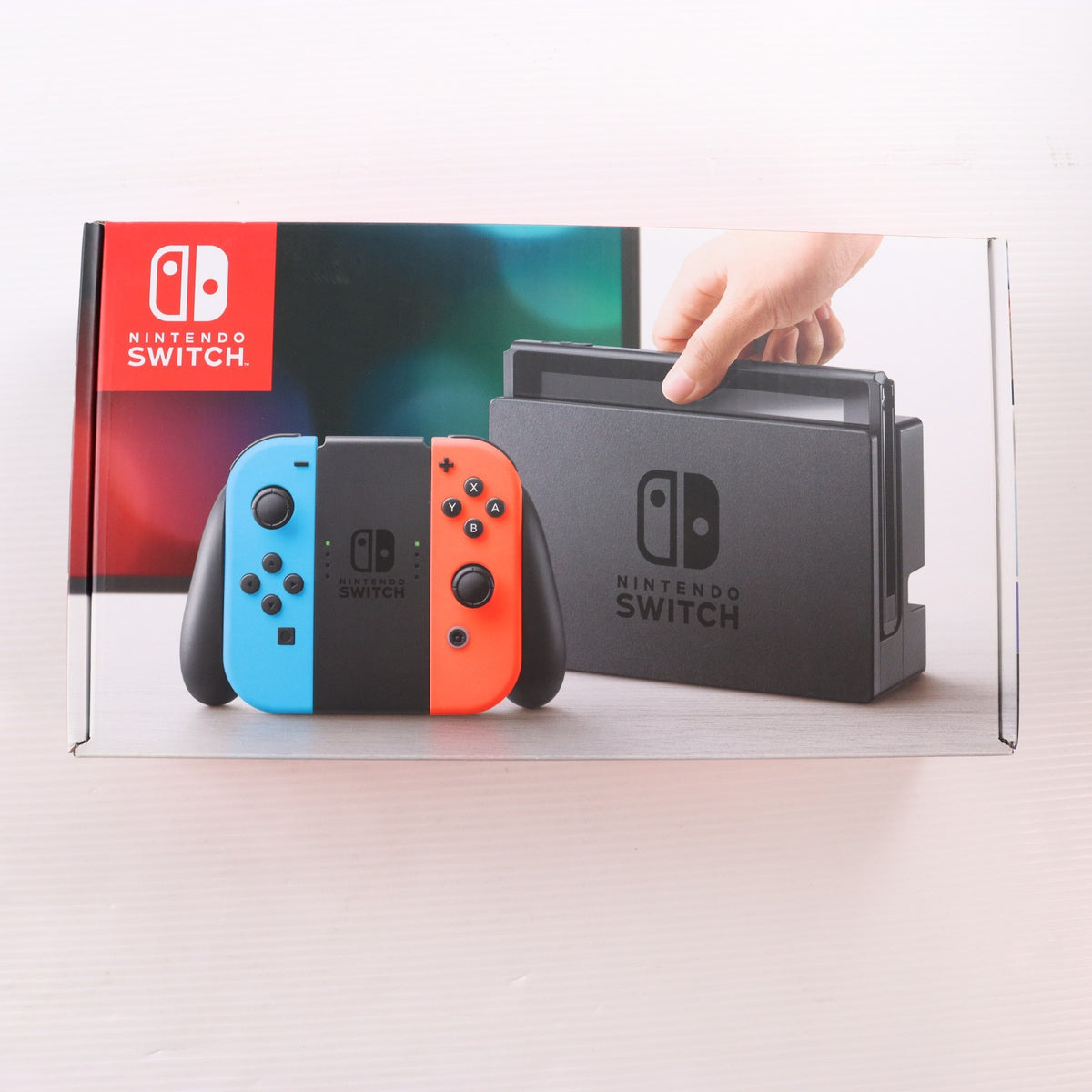 【中古即納】[Switch] (本体) Nintendo Switch(ニンテンドースイッチ) Joy-Con(L) ネオンブルー/R ネオンレッド 任天堂(HAC-S-KABAA)(20170303)