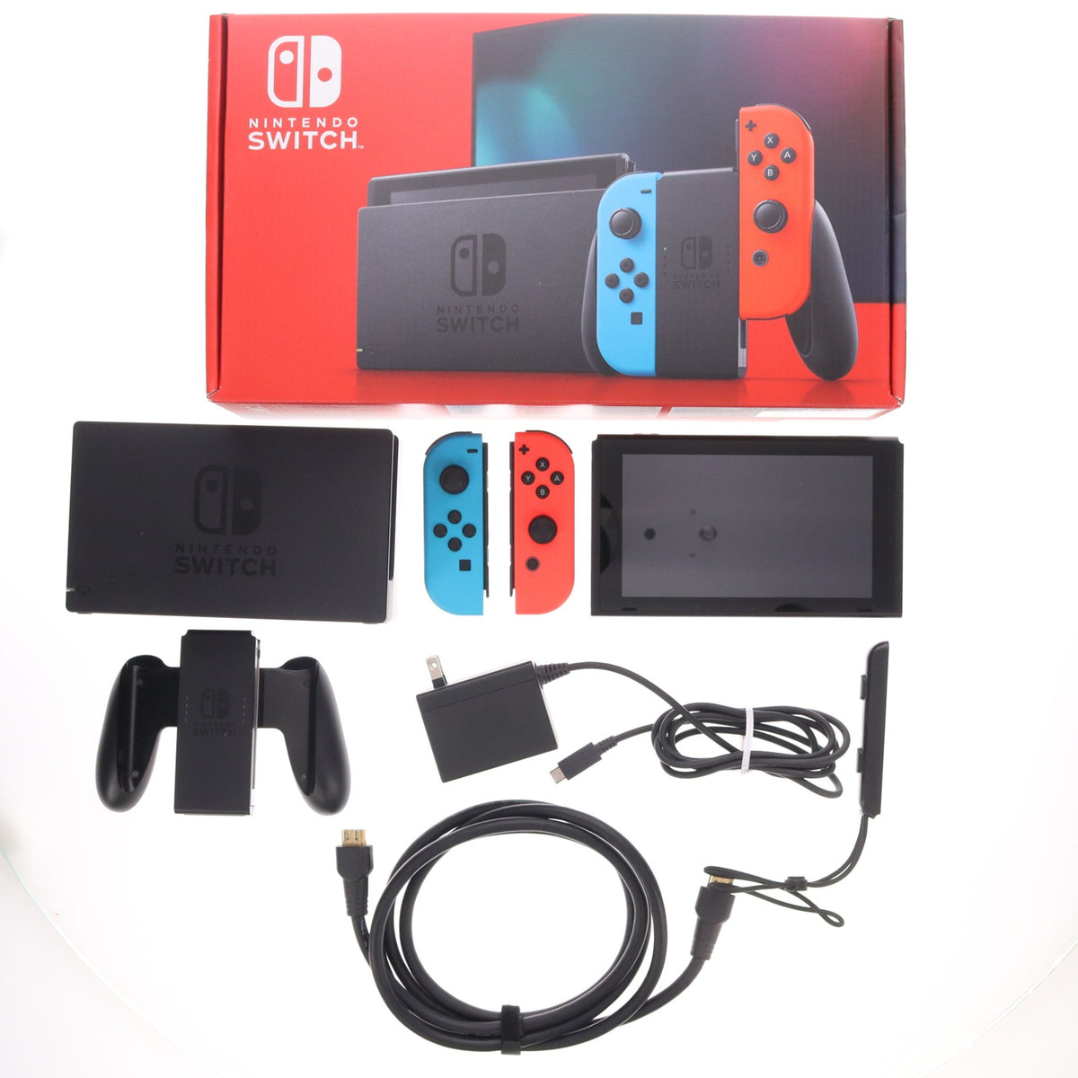 【中古即納】[Switch] (本体) Nintendo Switch(ニンテンドースイッチ) Joy-Con(L) ネオンブルー/(R) ネオンレッド 任天堂(HAD-S-KABAA)(20190830)