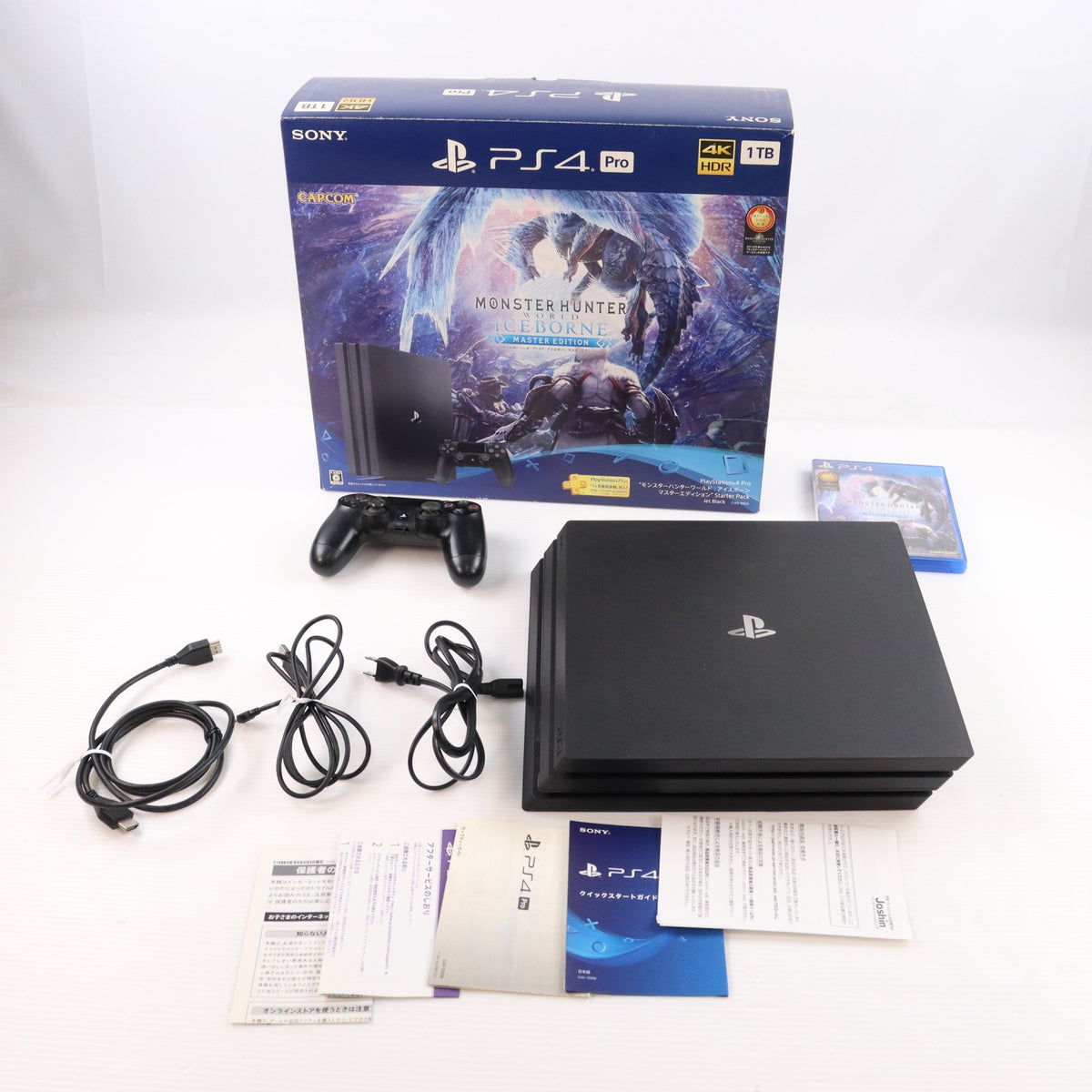 【中古即納】[PS4] (本体) PlayStation 4 Pro(プレイステーション4 プロ) モンスターハンターワールド:アイスボーン マスターエディション Starter Pack 1TB SIE(CUHJ-10032)(20190906)