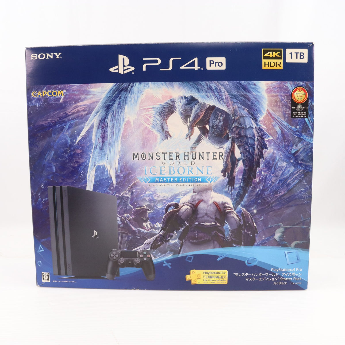 【中古即納】[PS4] (本体) PlayStation 4 Pro(プレイステーション4 プロ) モンスターハンターワールド:アイスボーン マスターエディション Starter Pack 1TB SIE(CUHJ-10032)(20190906)