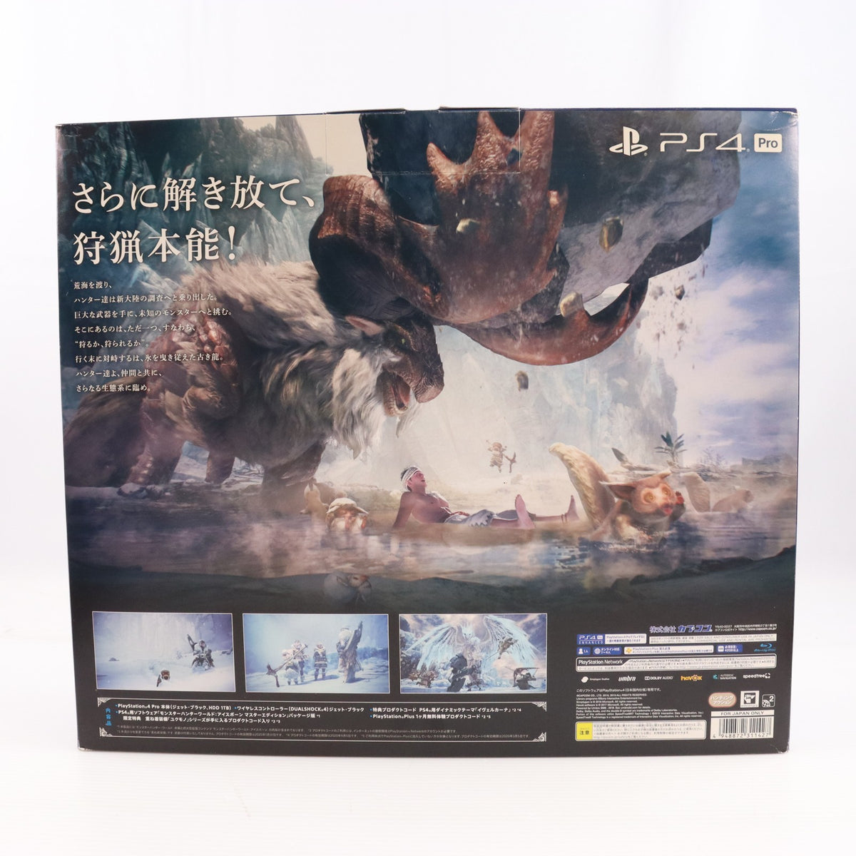 【中古即納】[PS4] (本体) PlayStation 4 Pro(プレイステーション4 プロ) モンスターハンターワールド:アイスボーン マスターエディション Starter Pack 1TB SIE(CUHJ-10032)(20190906)