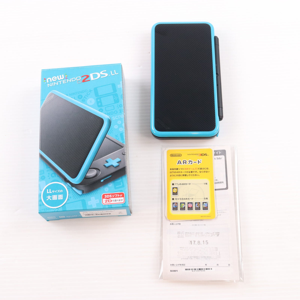 【中古即納】[3DS] (本体) Newニンテンドー2DS LL ブラック×ターコイズ 任天堂(JAN-S-BAAA)(20170713)