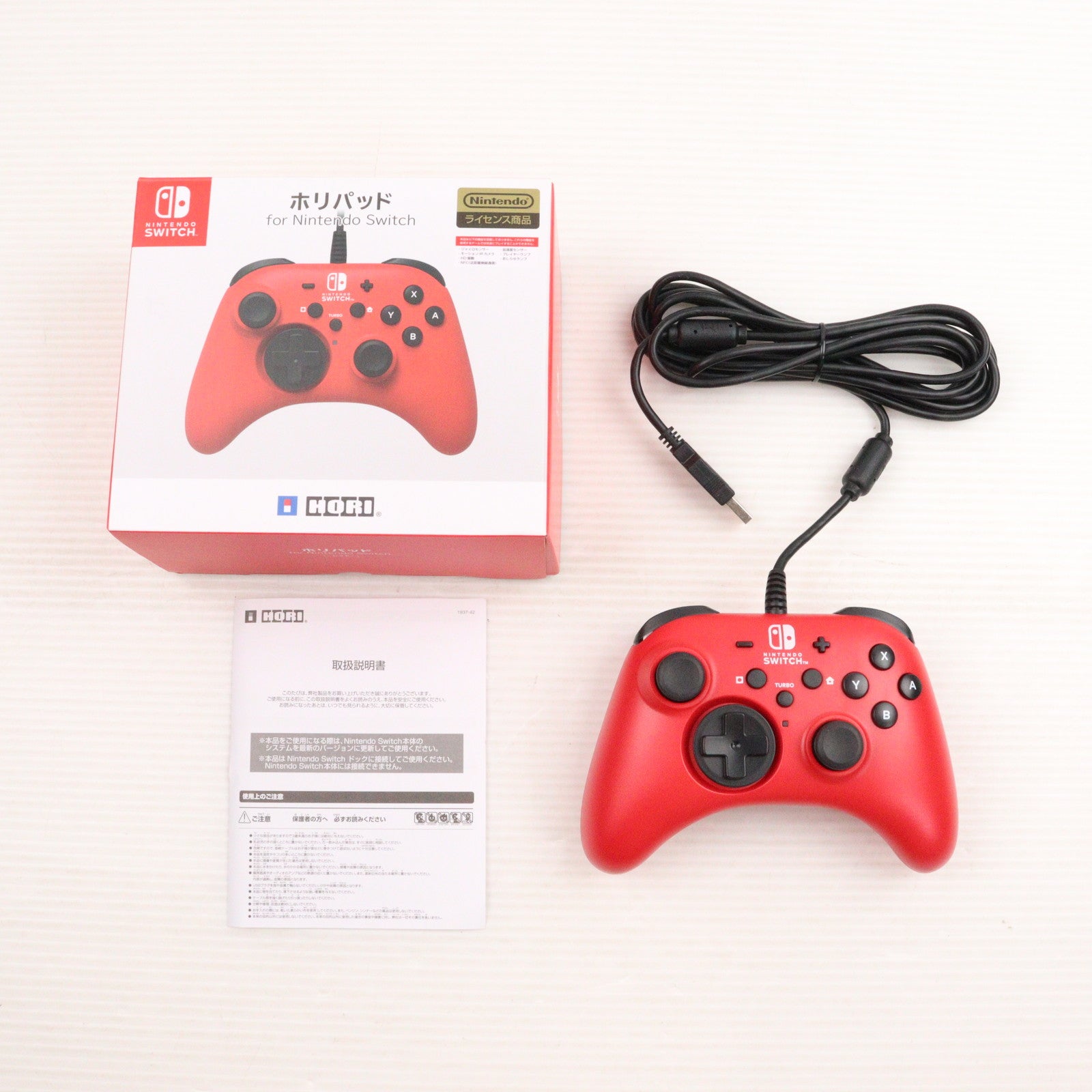 【中古即納】[ACC][Switch] ホリパッド for Nintendo Switch(ニンテンドースイッチ) レッド 任天堂ライセンス商品 HORI(NSW-156)(20201001)