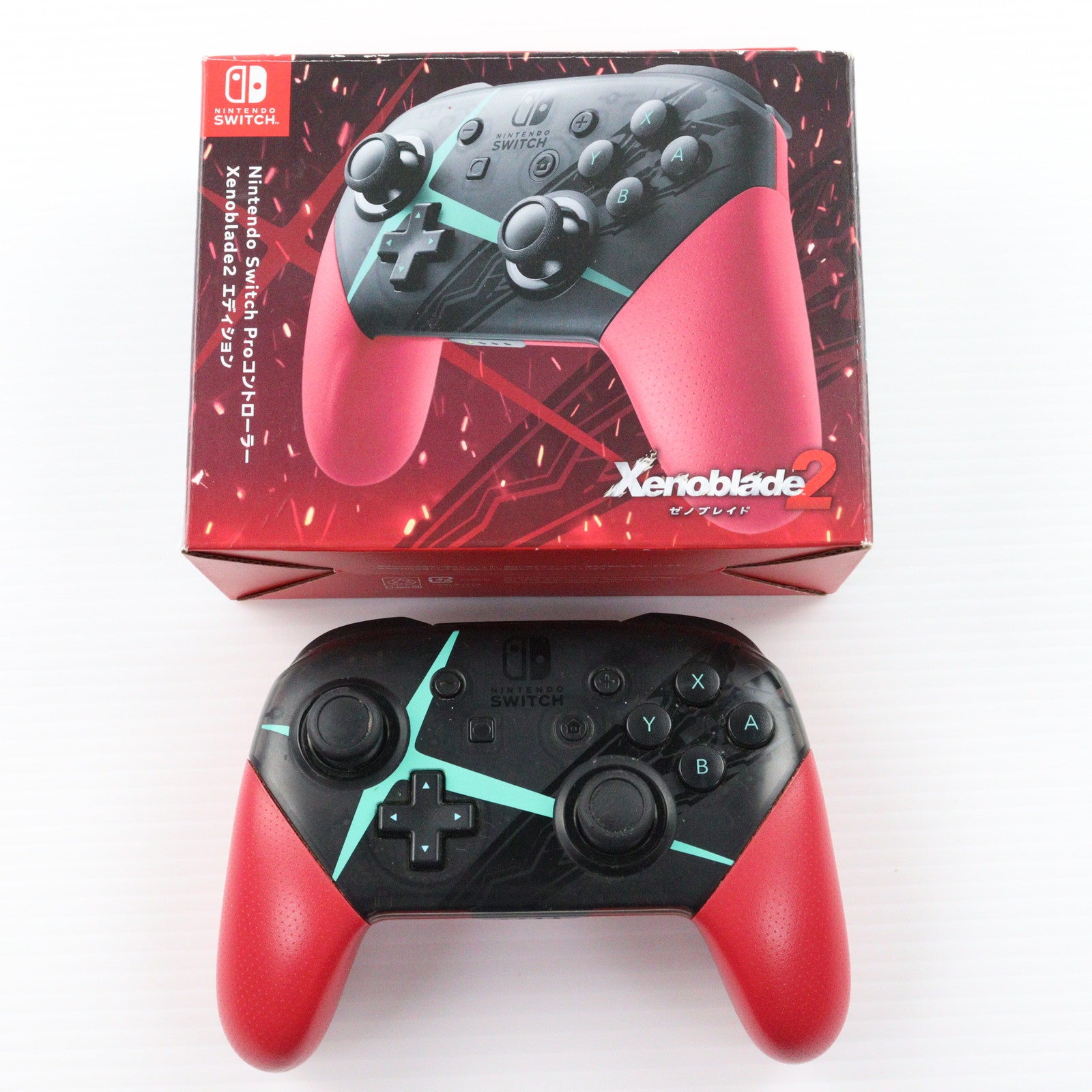 【中古即納】[ACC][Switch] (USB充電ケーブル無し)Nintendo Switch(ニンテンドースイッチ) Proコントローラー Xenoblade2エディション 任天堂(HAC-A-FSSKD)(20171201)
